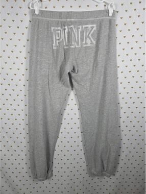 Victorias Secret PINK VINTAGE Logo Butt Sweatpants Y2K Small Grey